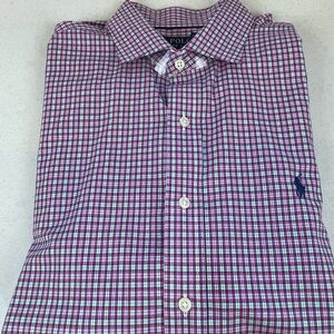 Polo by Ralph Lauren Men's Purple Checkered Shirt Large